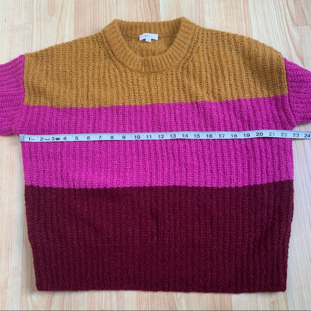 A.L.C. Robertson Color Block Sweater Medium - image 5